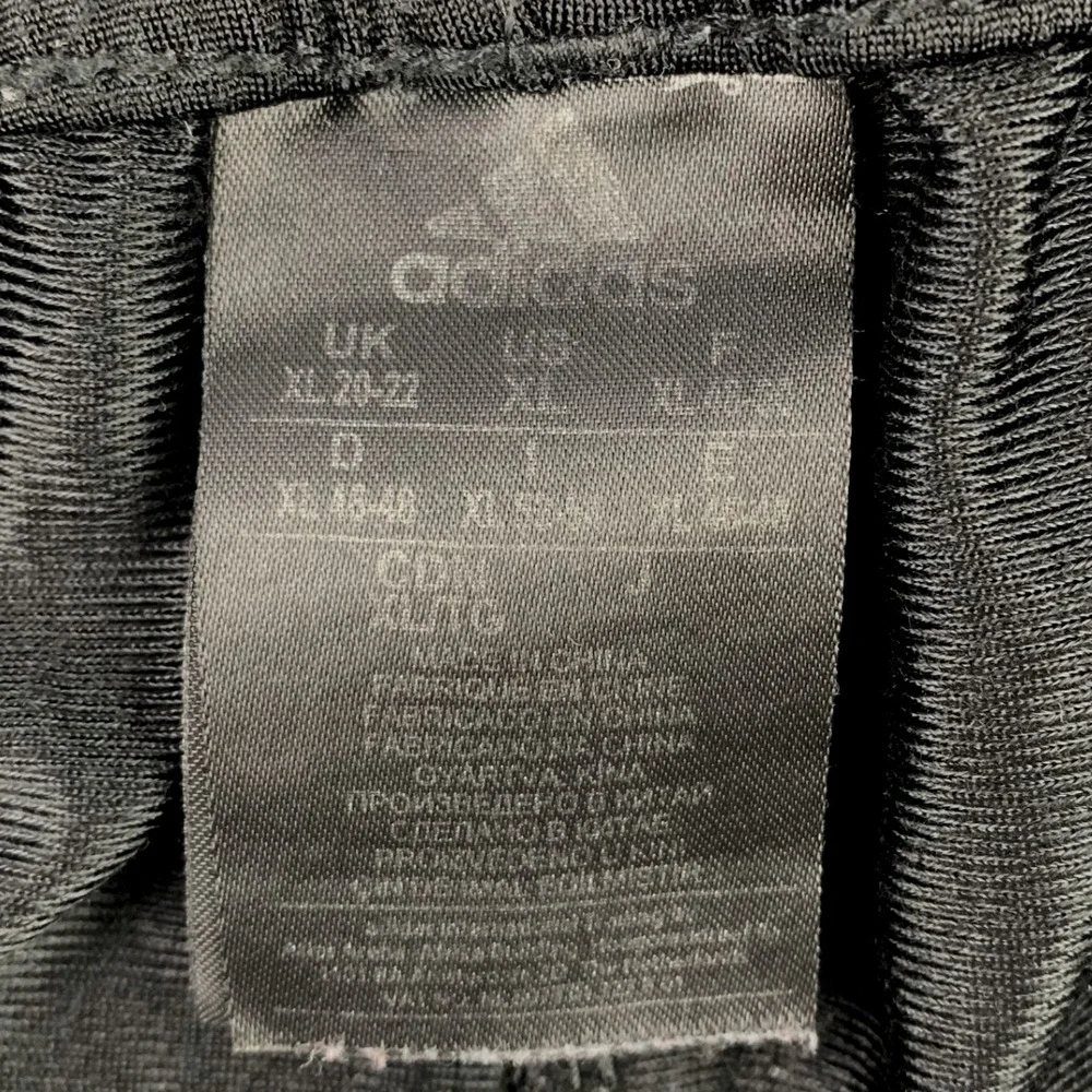 adidas Track Pants Mens XL Black Classic 3-Stripe Athletic Sweatpants‎ Jersey